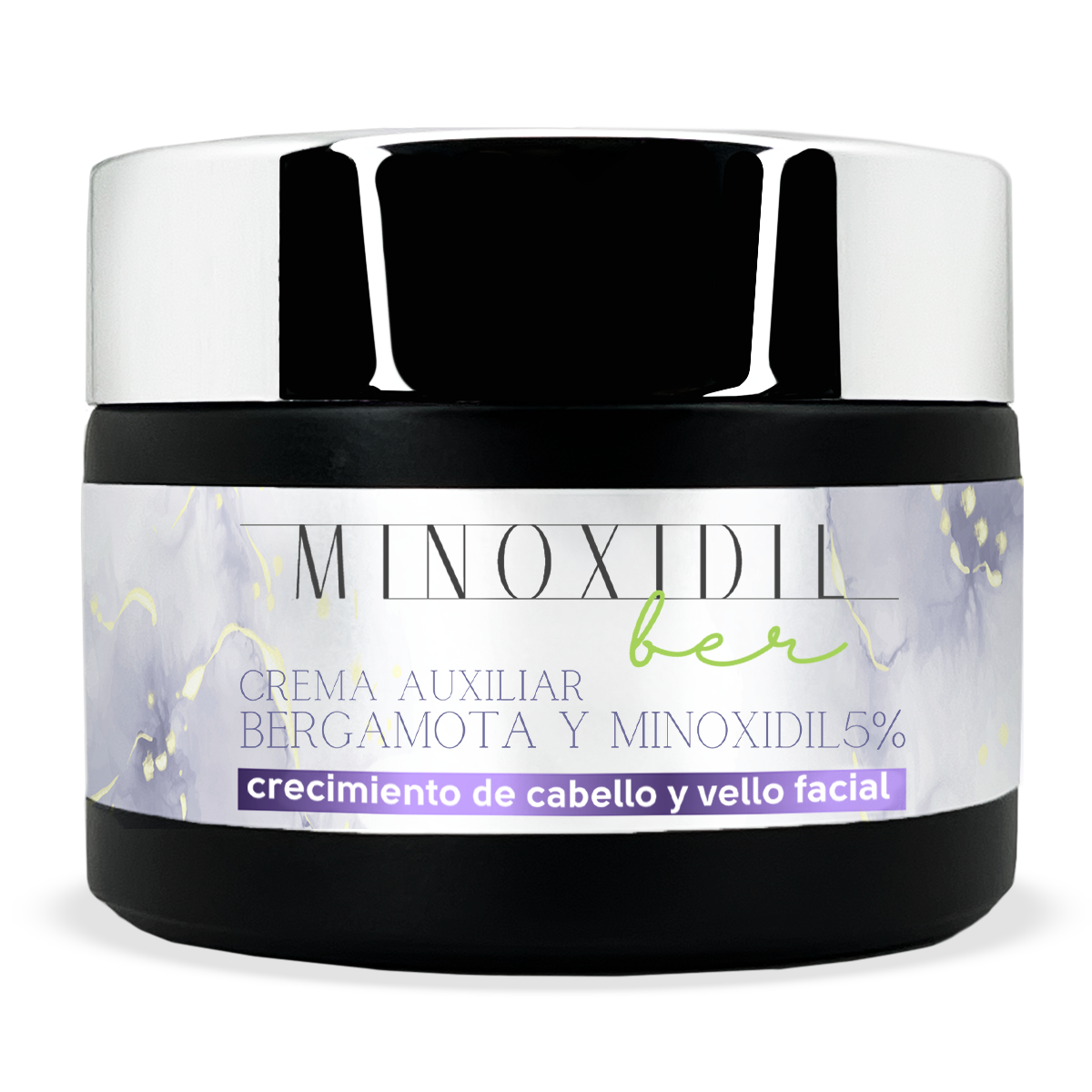 MINOXIDILBER Minoxidil 5% Bergamota Crema 60g para 2 meses