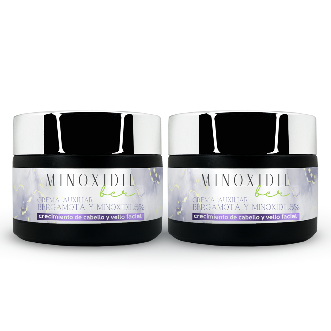 MINOXIDILBER Minoxidil 5% Bergamota Crema 60g Kit 4 meses
