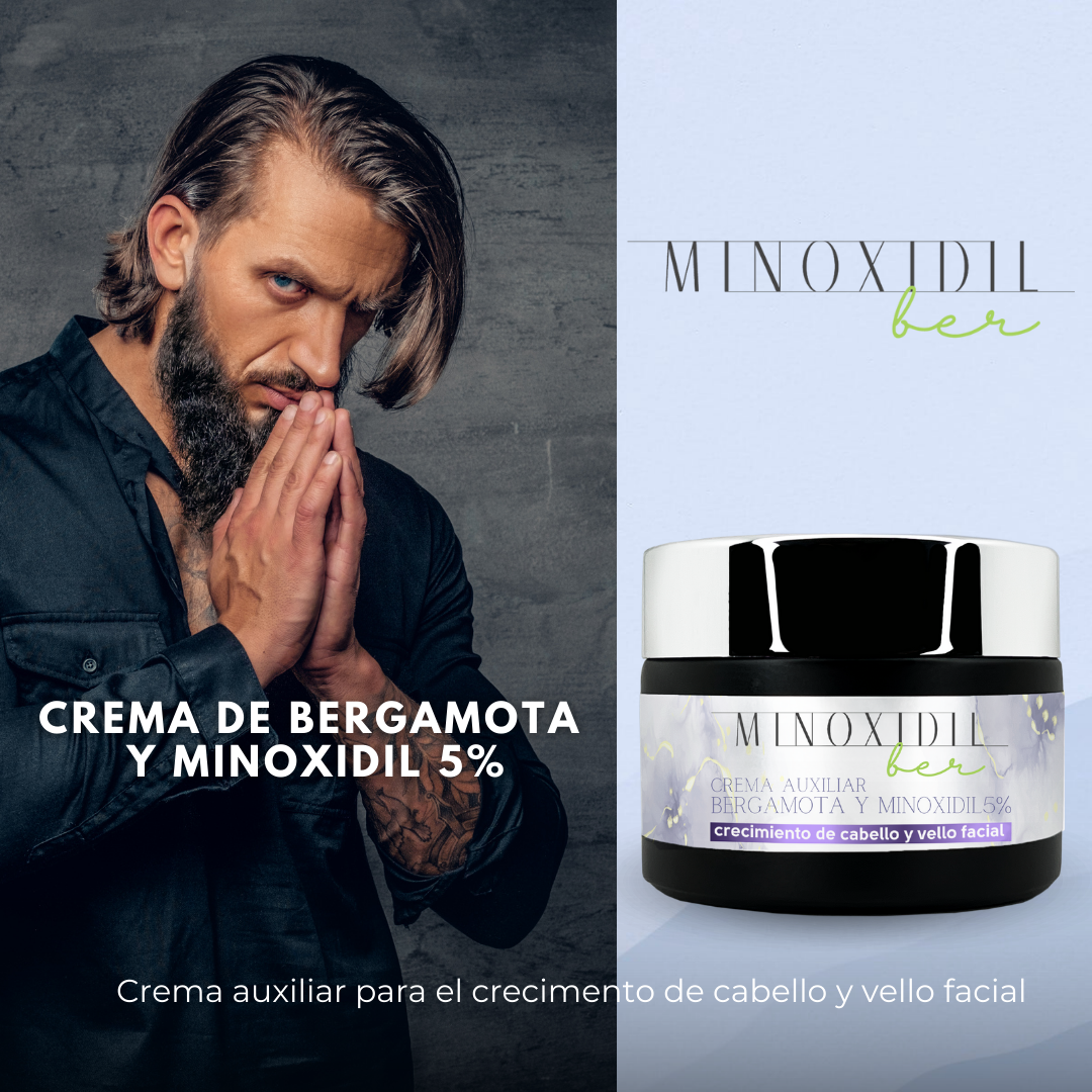 MINOXIDILBER Minoxidil 5% Bergamota Crema 60g Para hombre