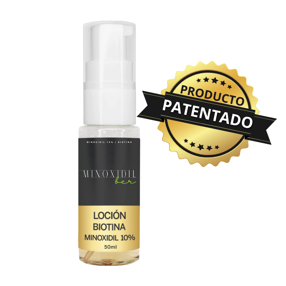 MINOXIDILBER Minoxidil 10% Biotina 50ml Espuma Sello patentado