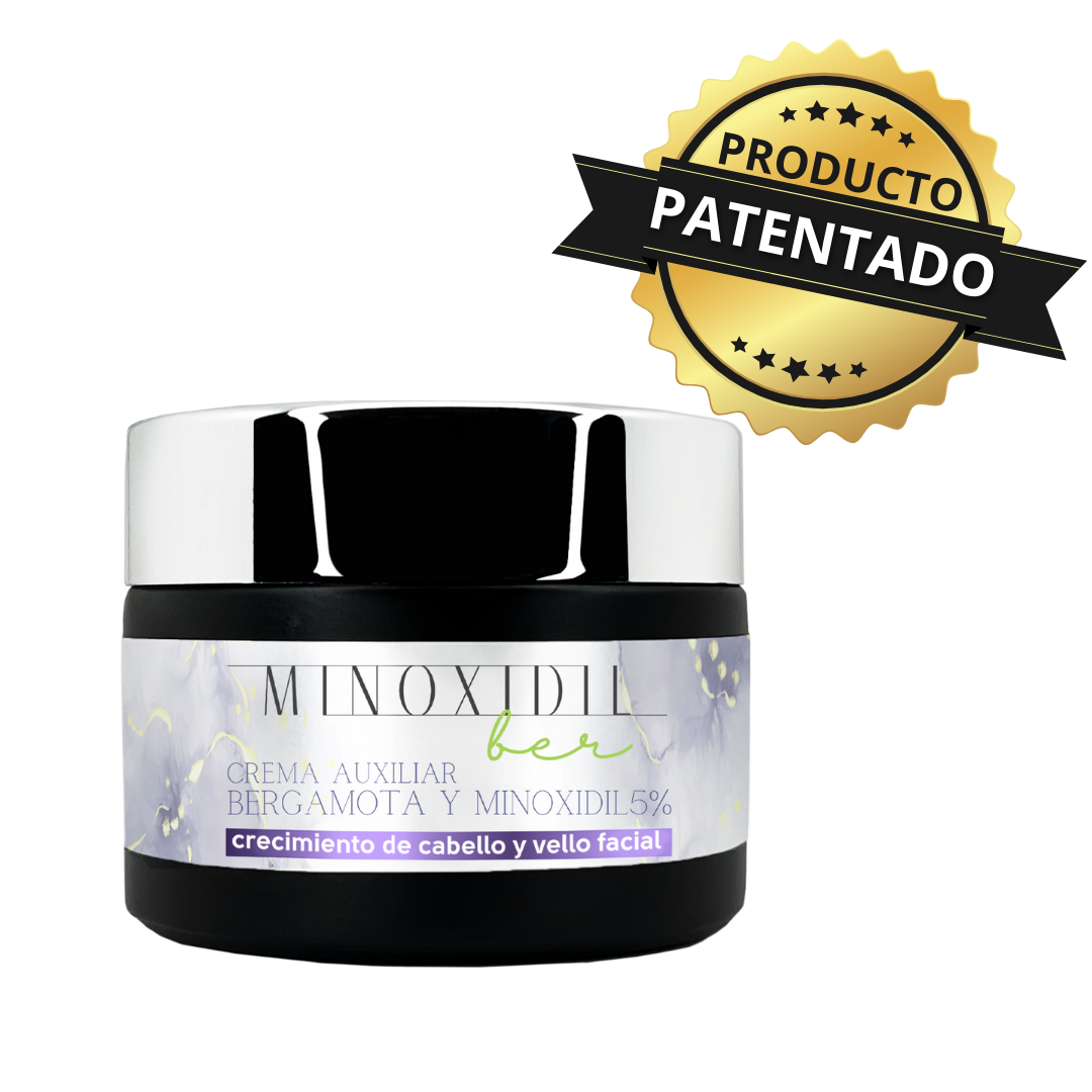 MINOXIDILBER Minoxidil 5% Bergamota Crema 60g Sello patentado