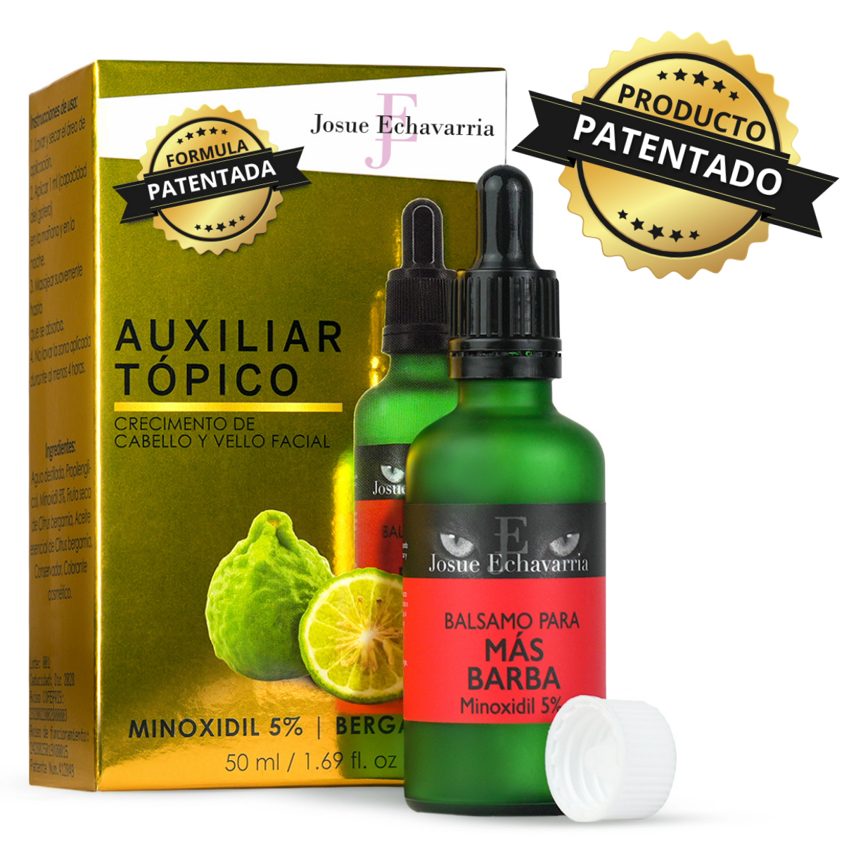 Minoxidil 5% Con Bergamota 2 Frascos De 50ml Para 4 Meses
