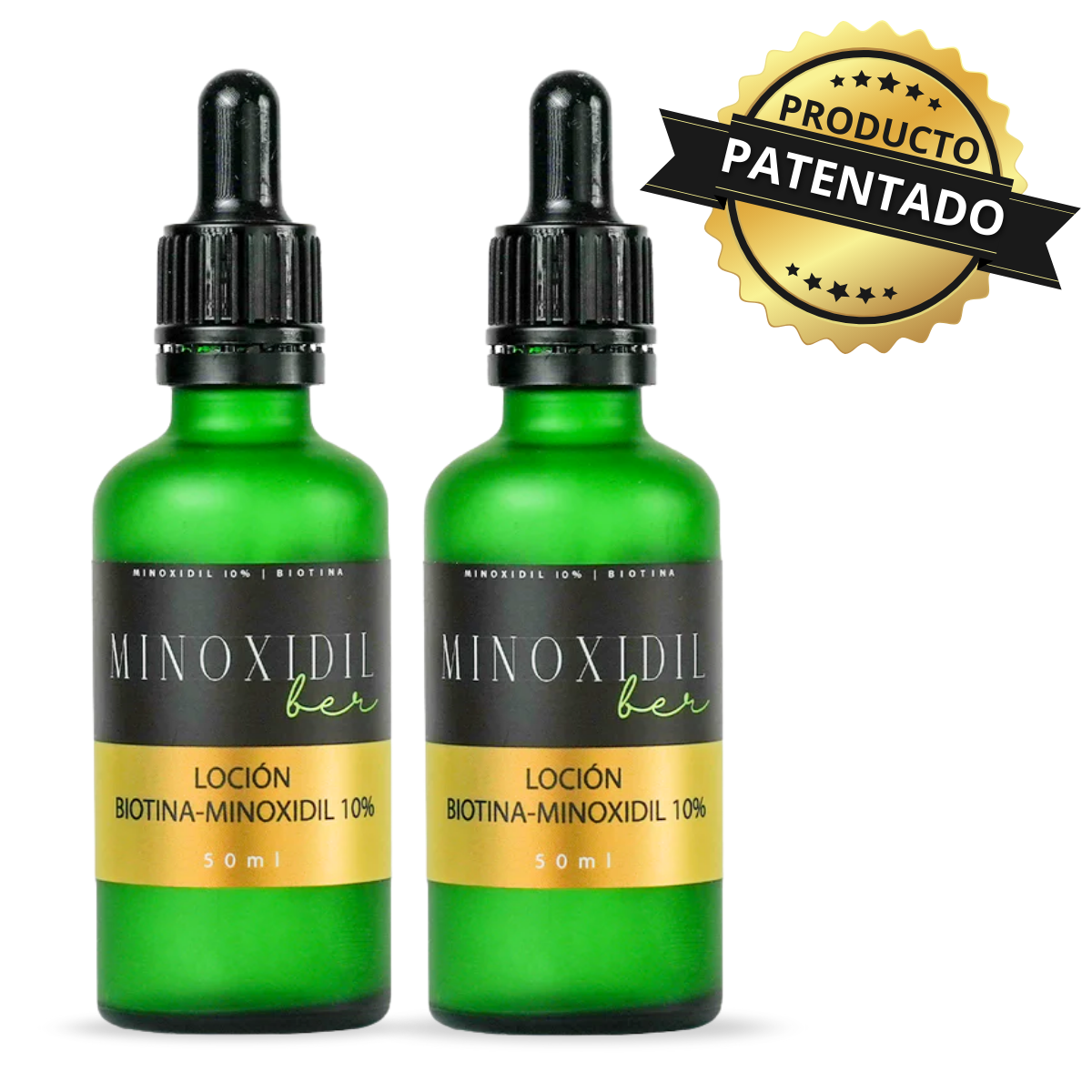MINOXIDILBER minoxidil 10% Biotina 50ml Kit 4 meses