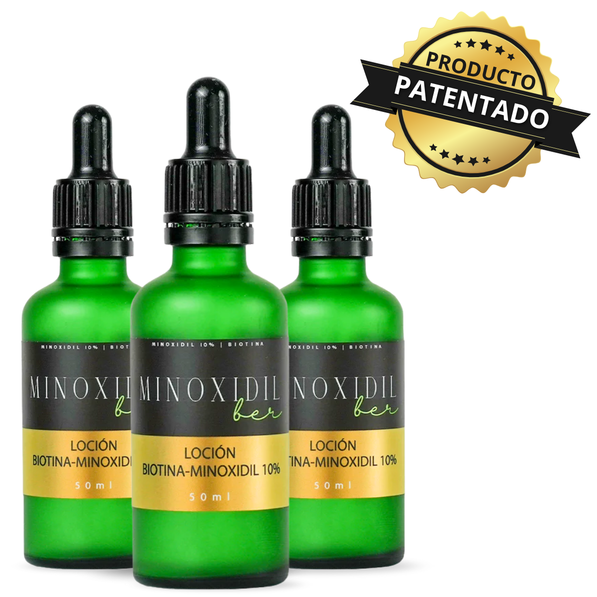 MINOXIDILBER minoxidil 10% Biotina 50ml Kit 6 meses