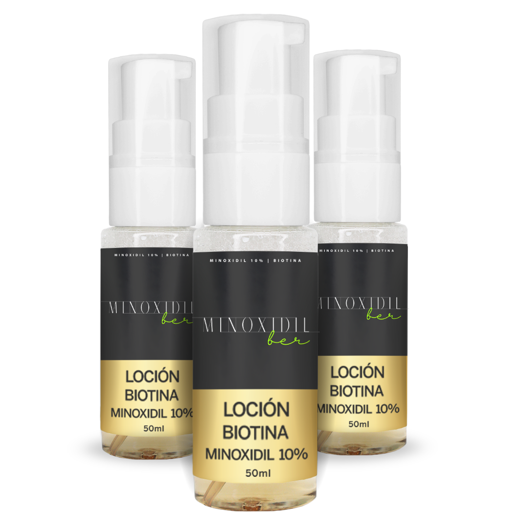 MINOXIDILBER Minoxidil 10% Biotina 50ml Espuma Kit 6 meses