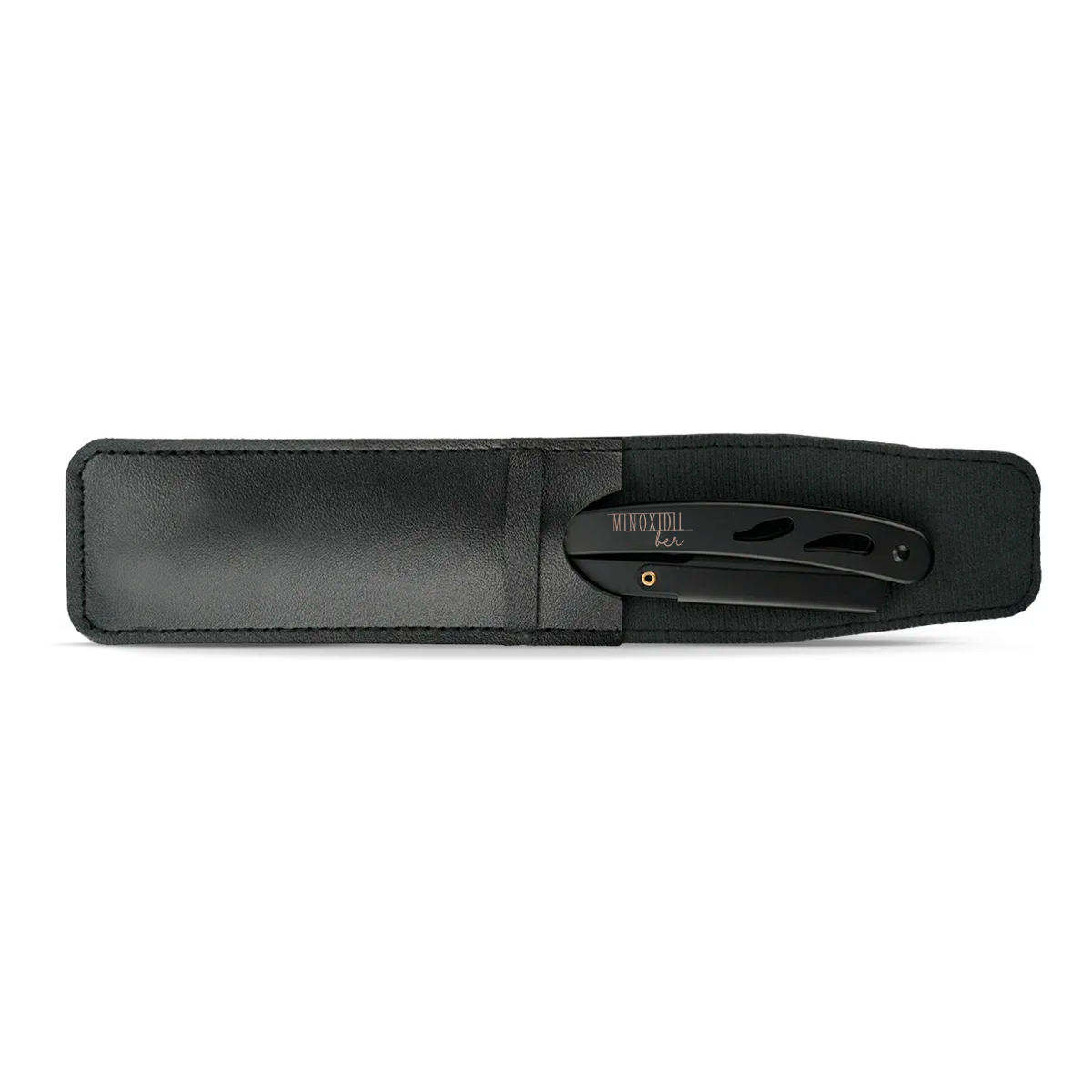 Porta Navaja Profesional Barbero Negro Con Funda + 3 Hojas. ¡ENVIO GRATIS! MINOXIDILBER