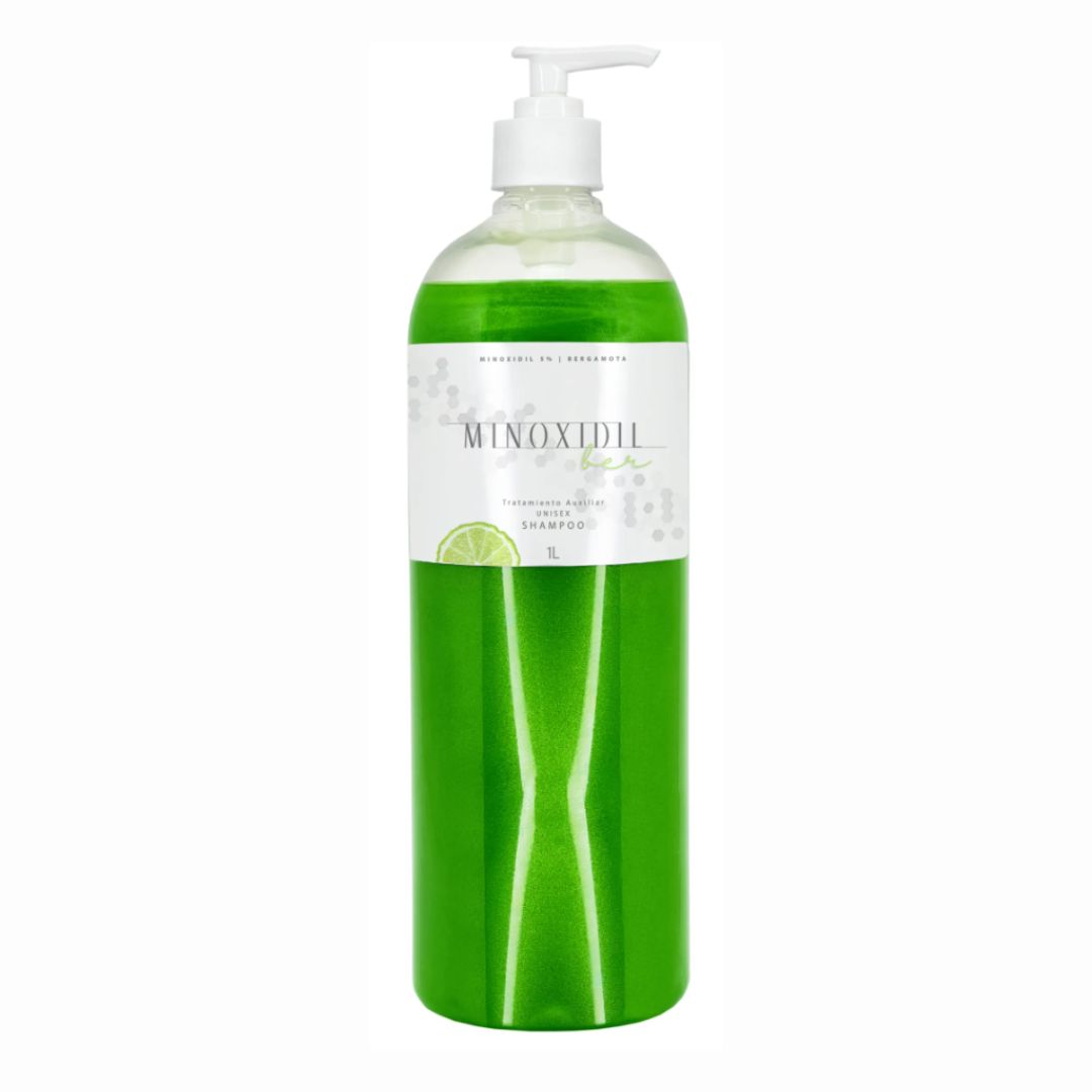 MINOXIDILBER Shampoo 1 litro minoxidil 5% bergamota