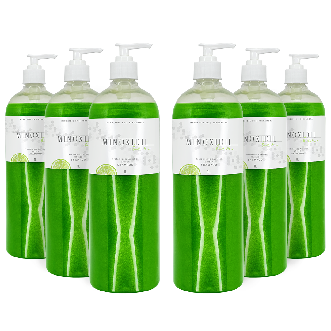 MINOXIDILBER Shampoo 6 litros minoxidil 5% bergamota
