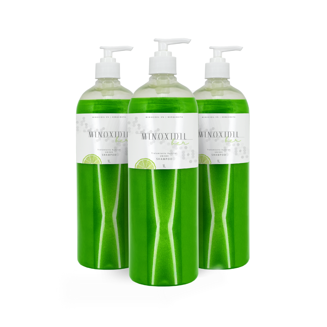 MINOXIDILBER Shampoo 3 litros minoxidil 5% bergamota