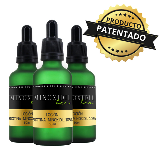 MINOXIDILBER Minoxidil 10% Biotina Kit 6 meses