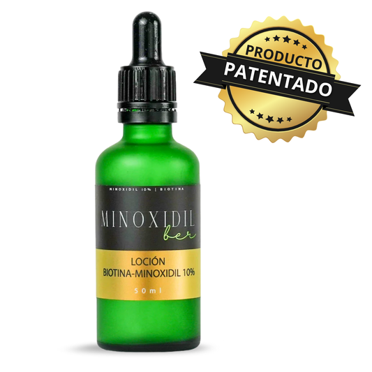 Minoxidil 10% Y Biotina Loción 50ml Cabello Barba Cejas