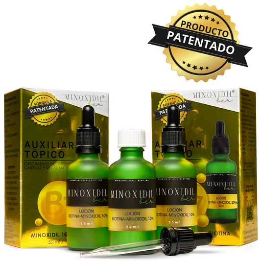 MINOXIDILBER loción Minoxidil Bergamota y Biotina