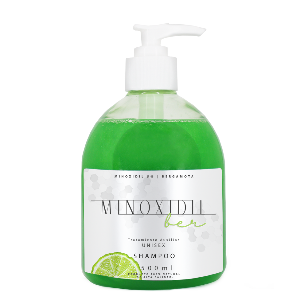Shampoo Unisex de Bergamota con Minoxidil 5 500 ml. MINOXIDILBER