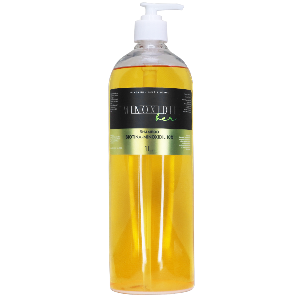 MINOXIDILBER Shampoo de minoxidil 10% y biotina 1 litro
