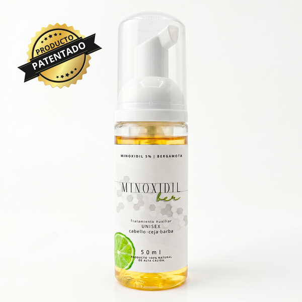 Espuma Auxiliar Unisex de Bergamota con minoxidil 5% – 50ml.